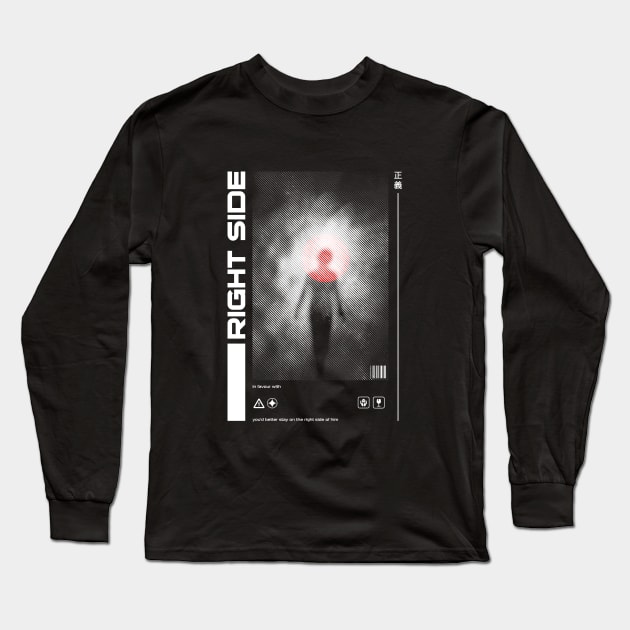 RIGHT SIDE - Aesthetic brutalist design Long Sleeve T-Shirt by Cero